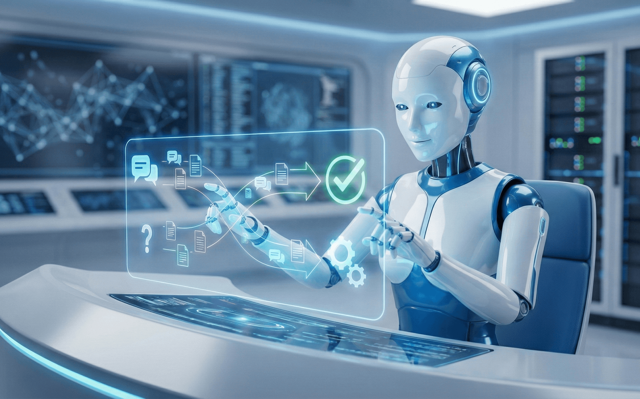AI Support Agent - architecture diagram showing intent classification, resolution, and escalation flow